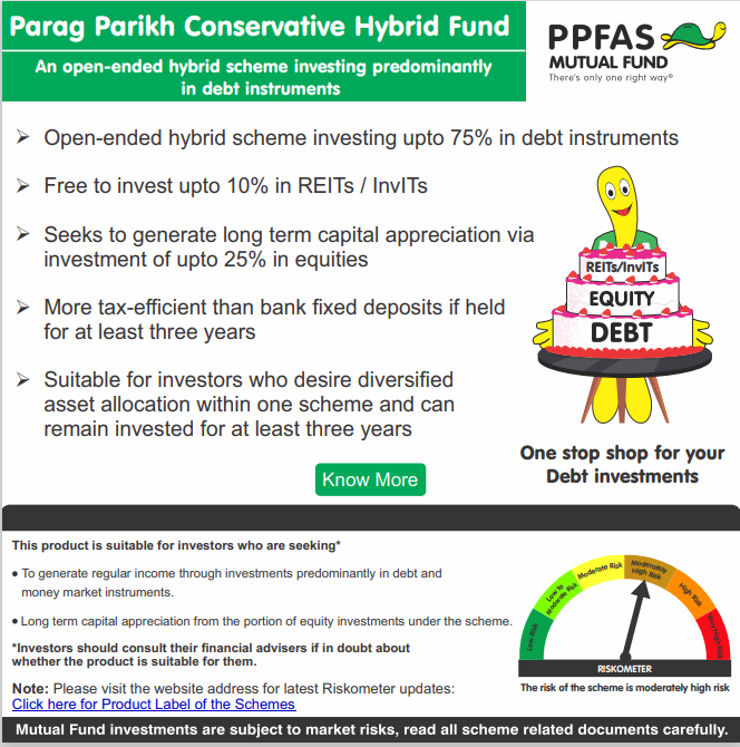 Cake promotional image for Conservative Hybrid Fund